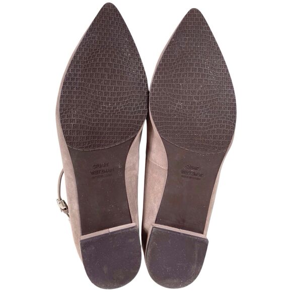 STUART WEITZMAN Flippy Suede Leather Multi-Strap Flats Size 10 Mary Jane Beige - Picture 10 of 13